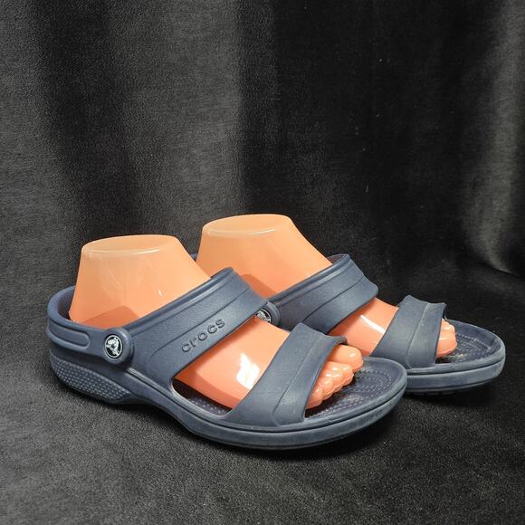 Crocs Classic Strap Open Toe Blue Sandals - Picture 9 of 9